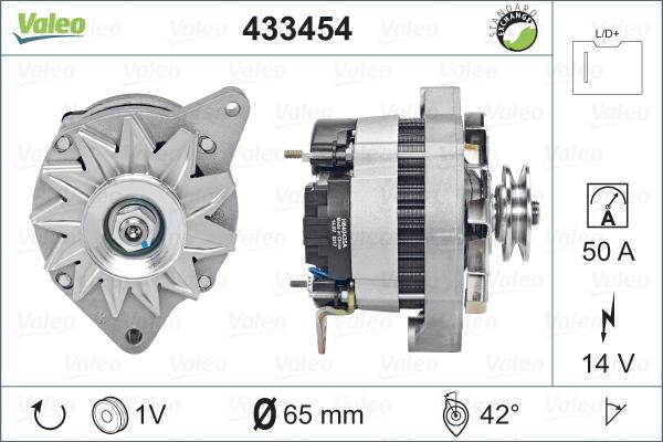 Valeo 433454 - Генератор vvparts.bg