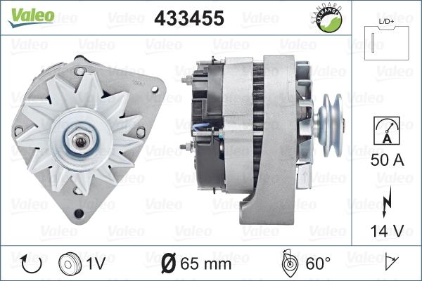 Valeo 433455 - Генератор vvparts.bg