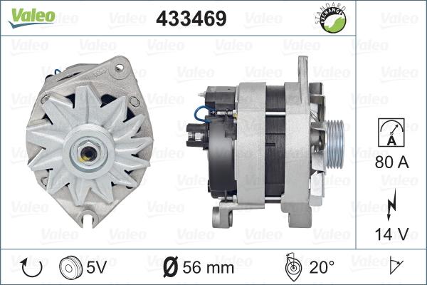 Valeo 433469 - Генератор vvparts.bg