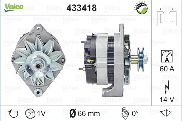 Valeo 433418 - Генератор vvparts.bg