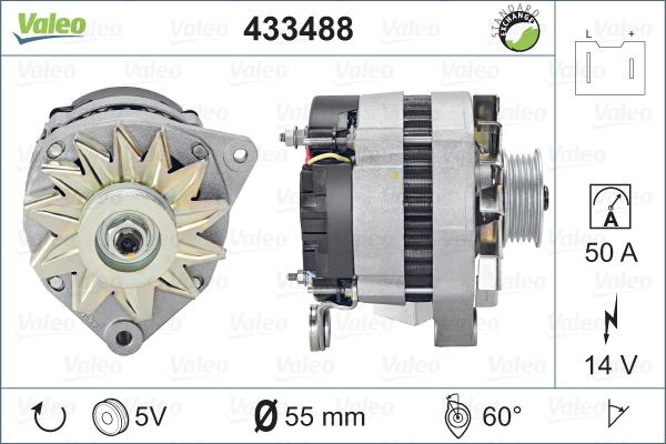 Valeo 433488 - Генератор vvparts.bg