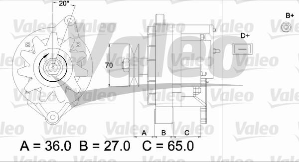 Valeo 433436 - Генератор vvparts.bg