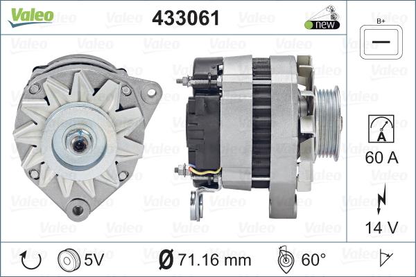 Valeo 433061 - Генератор vvparts.bg