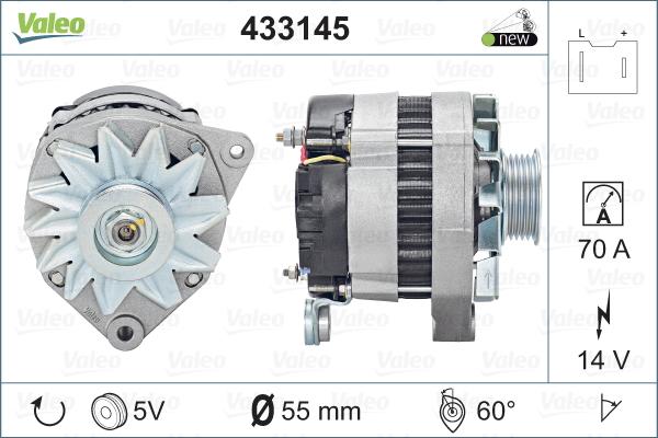 Valeo 433145 - Генератор vvparts.bg