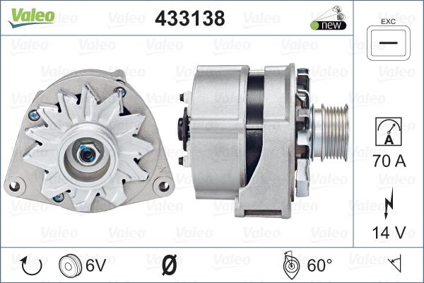 Valeo 433138 - Генератор vvparts.bg