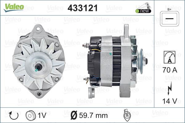 Valeo 433121 - Генератор vvparts.bg