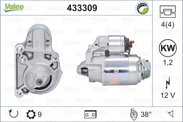 Valeo 433309 - Стартер vvparts.bg