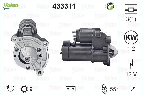 Valeo 433311 - Стартер vvparts.bg