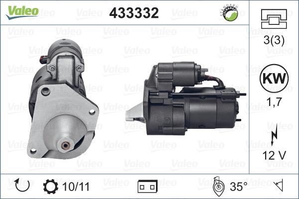 Valeo 433332 - Стартер vvparts.bg