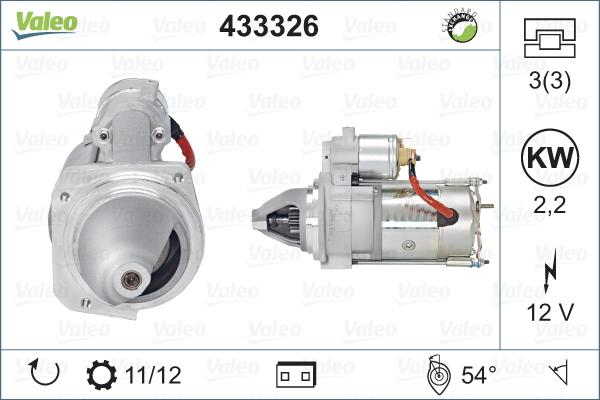 Valeo 433326 - Стартер vvparts.bg