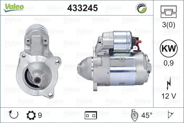 Valeo 433245 - Стартер vvparts.bg