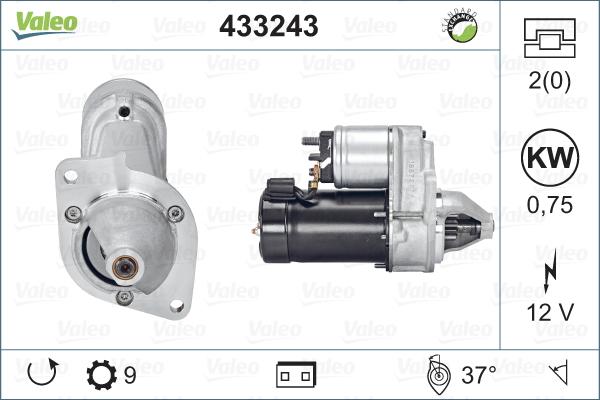 Valeo 433243 - Стартер vvparts.bg