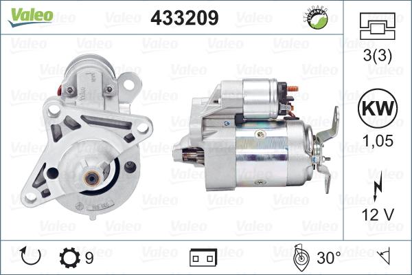 Valeo 433209 - Стартер vvparts.bg