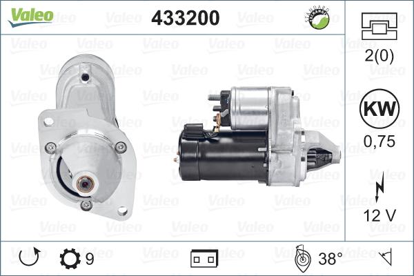 Valeo 433200 - Стартер vvparts.bg