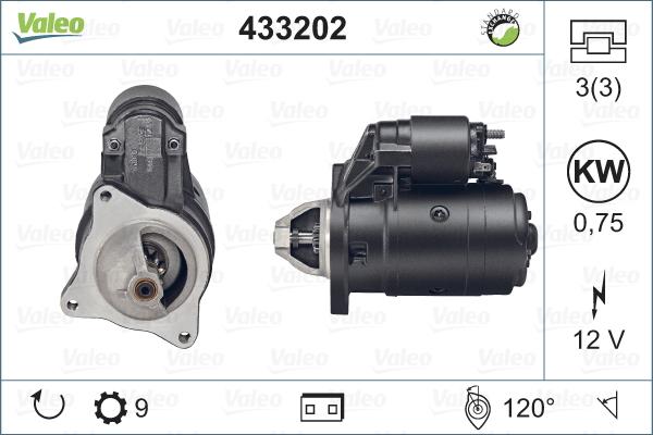 Valeo 433202 - Стартер vvparts.bg