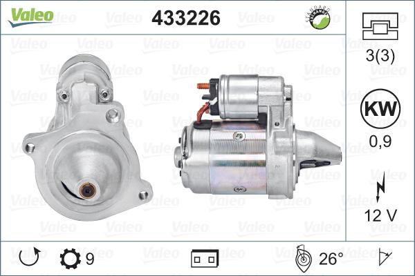 Valeo 433226 - Стартер vvparts.bg