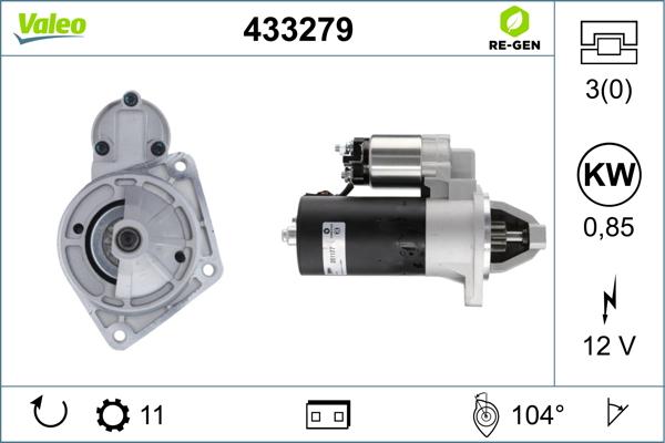 Valeo 433279 - Стартер vvparts.bg