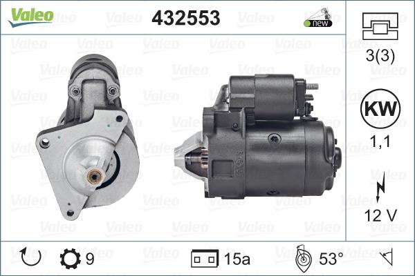 Valeo 432553 - Стартер vvparts.bg