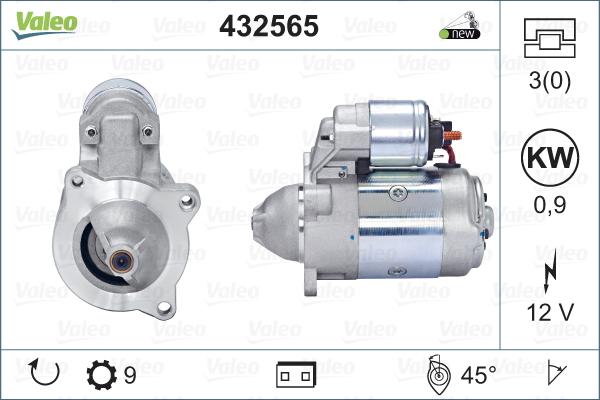 Valeo 432565 - Стартер vvparts.bg