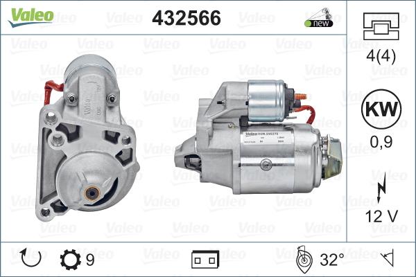 Valeo 432566 - Стартер vvparts.bg