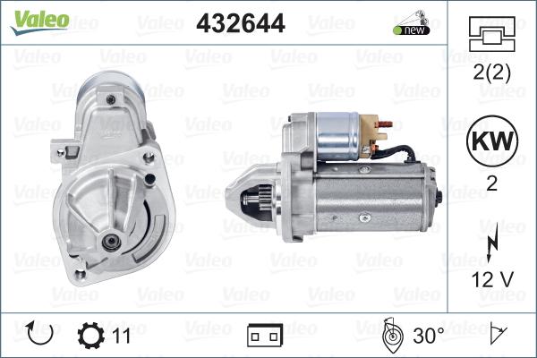 Valeo 432644 - Стартер vvparts.bg