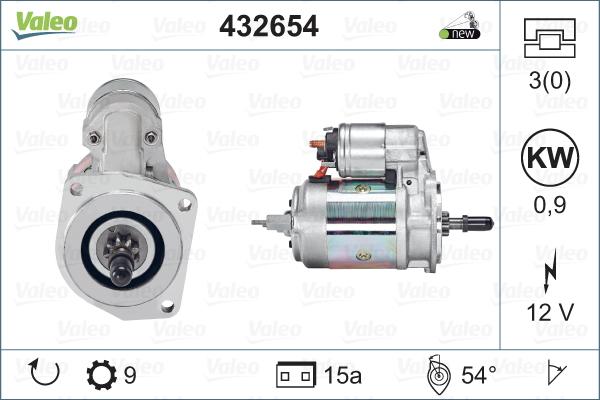 Valeo 432654 - Стартер vvparts.bg