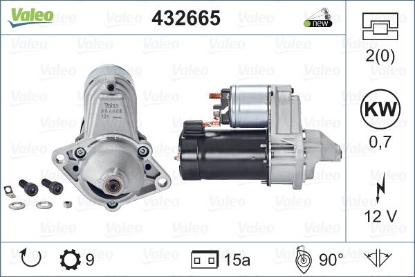 Valeo 432665 - Стартер vvparts.bg