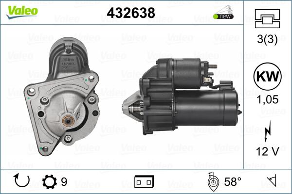 Valeo 432638 - Стартер vvparts.bg