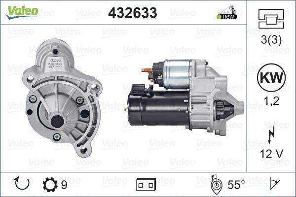 Valeo 432633 - Стартер vvparts.bg