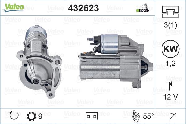 Valeo 432623 - Стартер vvparts.bg