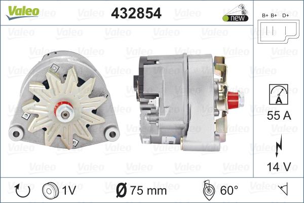 Valeo 432854 - Генератор vvparts.bg