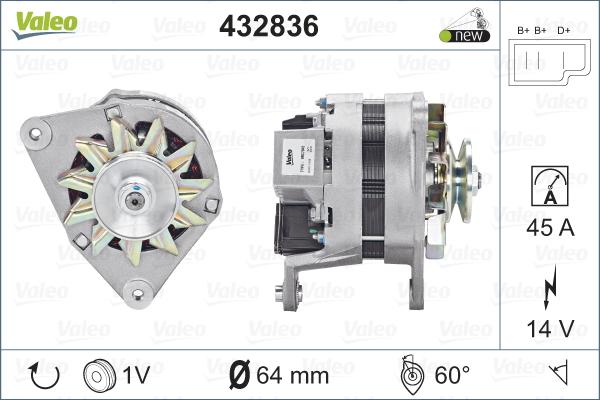 Valeo 432836 - Генератор vvparts.bg