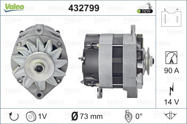 Valeo 432799 - Генератор vvparts.bg