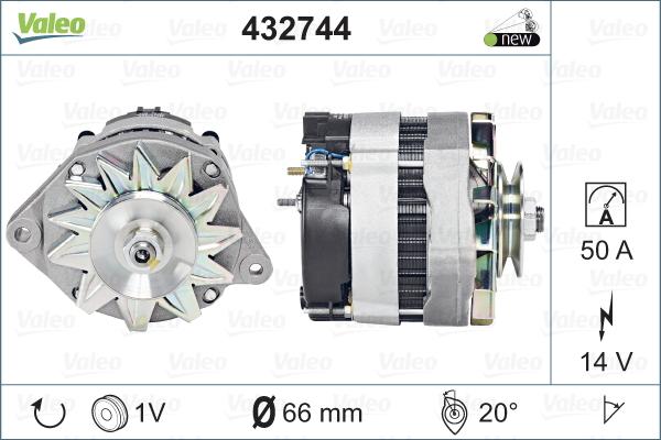 Valeo 432744 - Генератор vvparts.bg