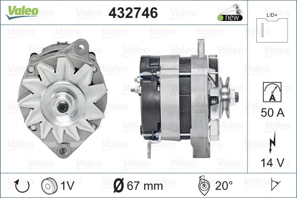 Valeo 432746 - Генератор vvparts.bg