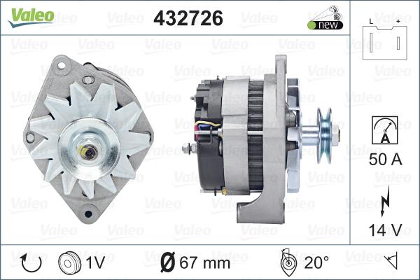 Valeo 432726 - Генератор vvparts.bg