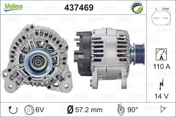 Valeo 437469 - Генератор vvparts.bg