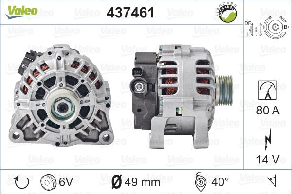 Valeo 437461 - Генератор vvparts.bg