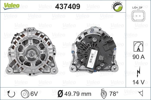 Valeo 437409 - Генератор vvparts.bg