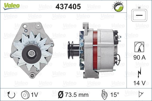 Valeo 437405 - Генератор vvparts.bg