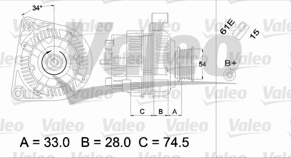 Valeo 437406 - Генератор vvparts.bg