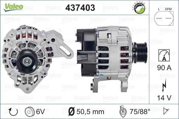 Valeo 437403 - Генератор vvparts.bg