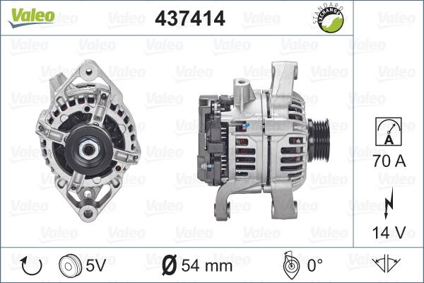 Valeo 437414 - Генератор vvparts.bg