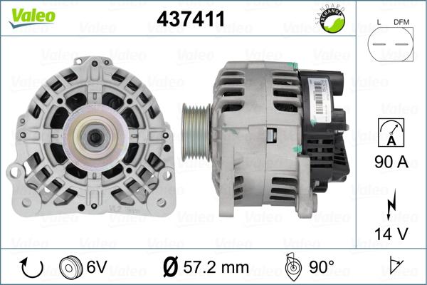 Valeo 437411 - Генератор vvparts.bg