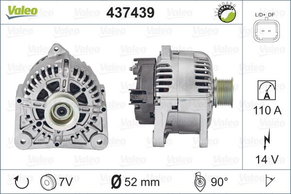 Valeo 437439 - Генератор vvparts.bg