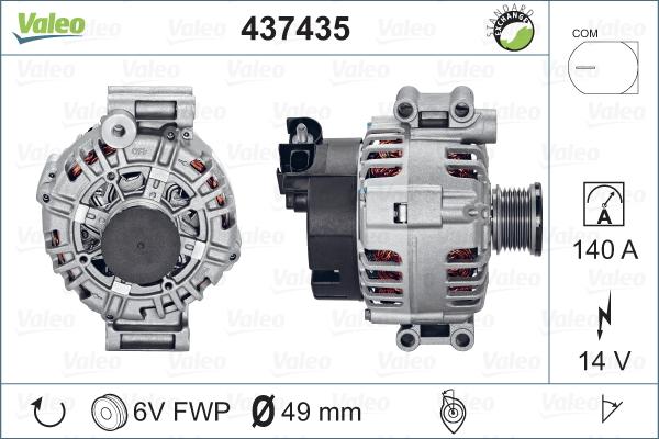 Valeo 437435 - Генератор vvparts.bg