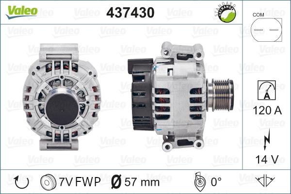 Valeo 437430 - Генератор vvparts.bg