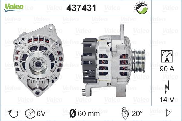 Valeo 437431 - Генератор vvparts.bg