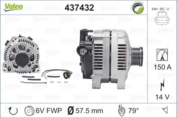 Valeo 437432 - Генератор vvparts.bg