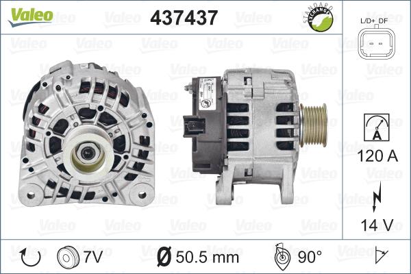 Valeo 437437 - Генератор vvparts.bg